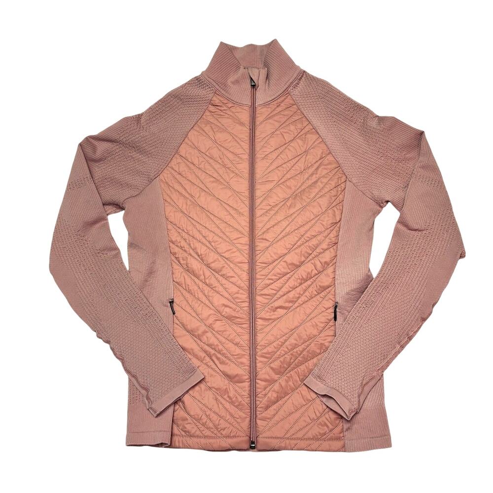 Athleta Flurry Force Insulated PrimaLoft Jacket Womens Small Dusty Rose Pink Zip